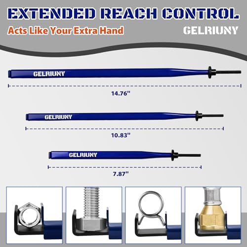 6 Pcs Offset Extension Wrench Set, 3 Extension Clamps with 24T&72T Ratchets