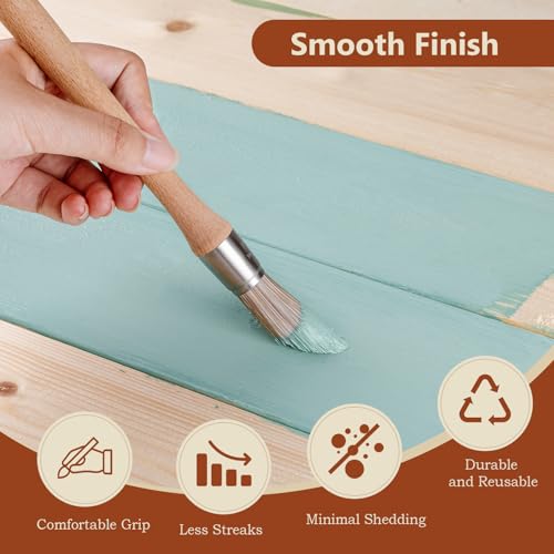 Trim Paint Brush, 0.6", 3 Pcs Round Brushes for Walls, Touch Up - size: 0.6 Inch Round, 3 Pack