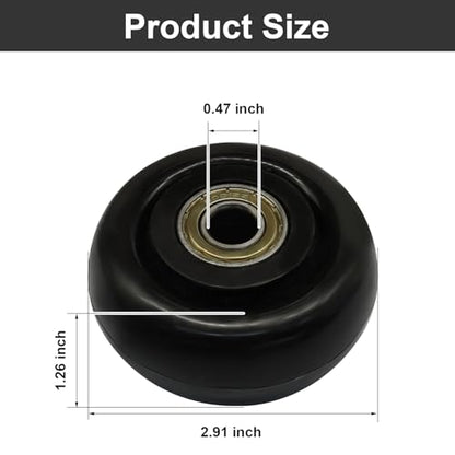 3 Inch Black Heavy Duty Caster Wheels, 4 Pack - style: Black-3Inch