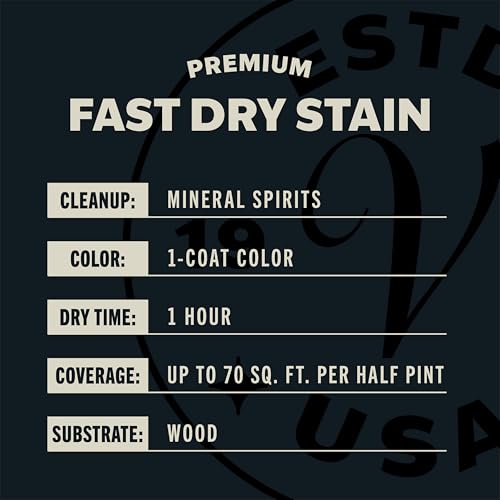 Varathane Premium Fast Dry Black Cherry Wood Stain - color: Black Cherry, size: 0.25 Quart (Pack of 1)