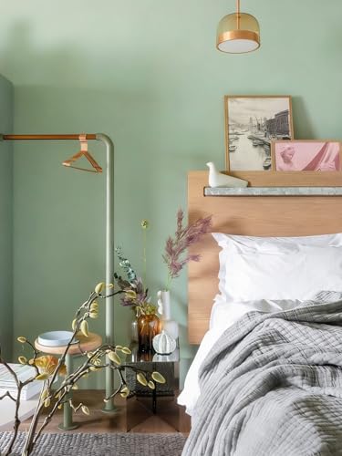 Dimoon 78.7''x17.7'' Green Peel and Stick Wallpaper Contact Paper Modern Self Adhesive Wall Paper Removable Renter Friendly Textured Solid Color Shelf Cabinet Vinyl Roll (78.7''x17.7'',Light Green) - color: Light Green, size: 17.7" x 78.7"