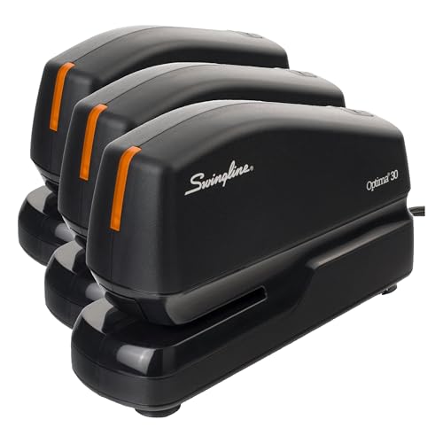Swingline Electric Stapler, 30 Sheet Capacity, Optima 30, Black (42150) (Pack of 3) - size: 30 sheets (Pack of 3), style: Stapler
