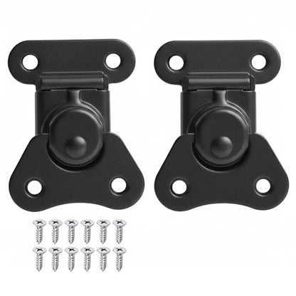 2 Pcs Butterfly Twist Latch, Small, Black, Iron, 1.61" X 1.52" - size: Electrophoretic-Plated Iron