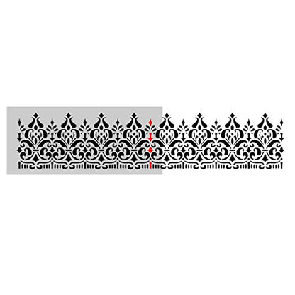 Wall Border Ornament Stencil Pattern 095 Reusable Template for DIY Wall Decor