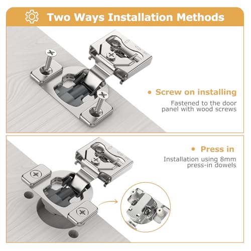 Furniware 50 Pieces 3/4" Overlay Concealed Face Frame Hinges - color: 50 Pieces, size: 3/4 Inch