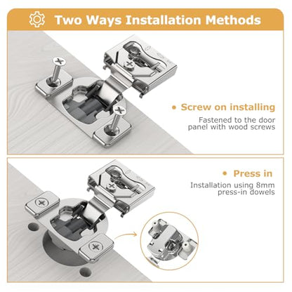 Furniware 50 Pieces 3/4" Overlay Concealed Face Frame Hinges - color: 50 Pieces, size: 3/4 Inch