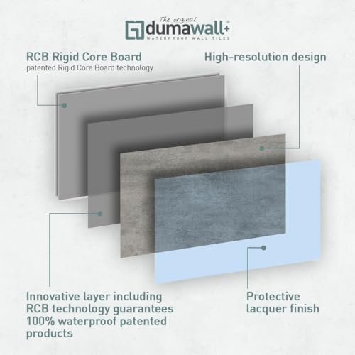 Dumawall+ Waterproof Wall Tile Sample UV Resistant Zurich Polished Marble - color: Zurich Polished Marble, size: Sample: 11.81" x 8"