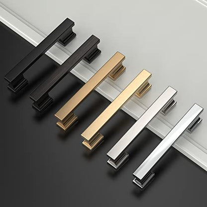 Asidrama 10 Pack 3.75 inch Polished Chrome Kitchen Cabinet Handles - color: Polished Chrome, size: 3.75" Hole Center, style: 10 Pack