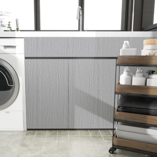 Wood Grain Contact Paper 15.7" x 236" Peel and Stick Wallpaper Grey - color: Gray, size: 15.7" x 236"