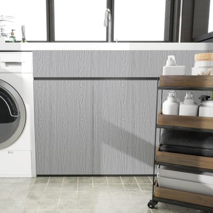 Wood Grain Contact Paper 15.7" x 236" Peel and Stick Wallpaper Grey - color: Gray, size: 15.7" x 236"
