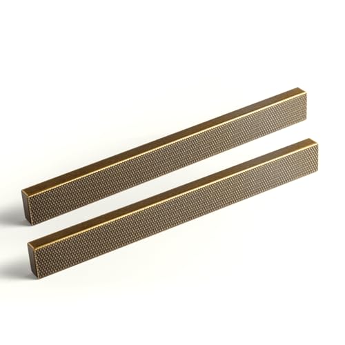 Goo-Ki 6 Pack 5 Inch Antique Brass Knurled Cabinet Pulls - Vintage Bar Handles - Textured Grip for Drawer, Dressers, Furniture Hardware - color: Antique Brass, size: 5 Inch Center to Center