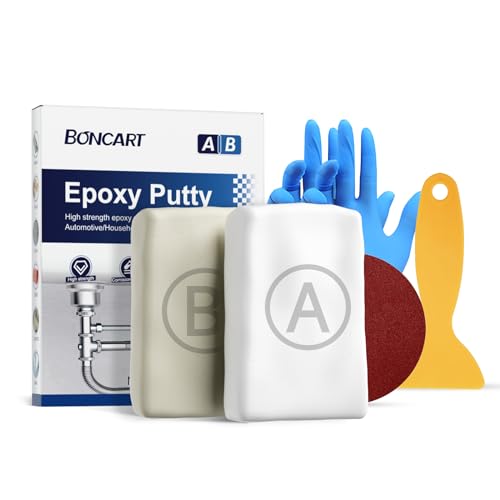 Boncart High Strength AB Epoxy Putty, 200g Steel Reinforced Repair Filler - color: 200g, White
