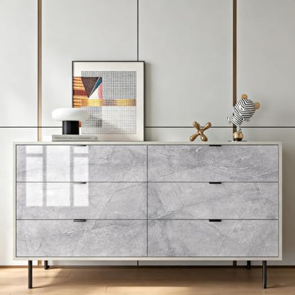 Decotalk Glossy Grey Marble Contact Paper for Countertops 17.7x120 Inch - size: 17.7" x 120"
