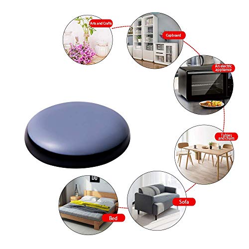 Furniture Sliders for Carpet and Hardwood Floors - Self-Stick (Teflon) - Round - Dusty Blue - 8 Pack - size: round40mm