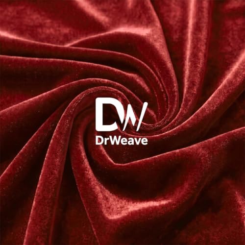 Stretch Velvet Fabric by the Yard Red 60 Inch Wide 1 Yard - color: Red, size: 1 Yard