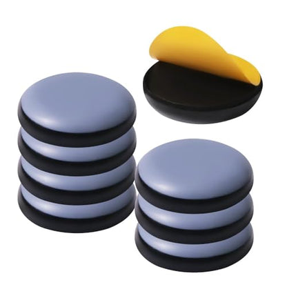 Furniture Sliders for Carpet and Hardwood Floors Adhesive Furniture Glides Sliders,Self-Stick PTFE (Teflon) Furniture Sliders Pads ,Floor Protectors(8，round-30mm, 1-1/5in) - size: round30mm