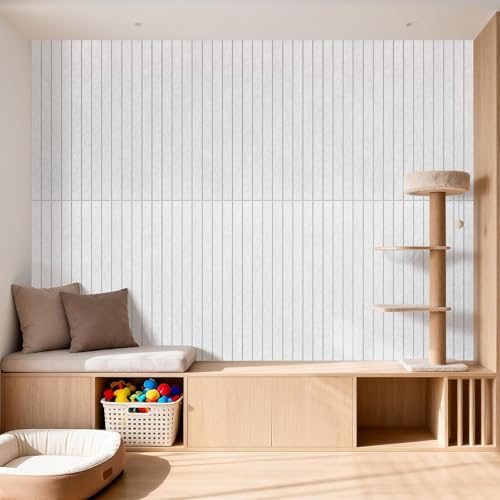 6 Pack 47.2"x23.6" Acoustic Panels, Sound Absorbing Panels, White - color: White, size: 47.2" x 23.6"