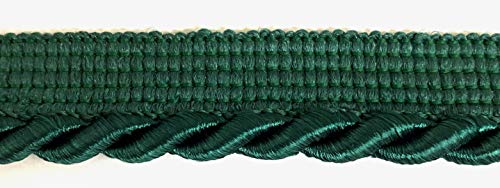 Large Twisted Cord w/Lip Piping Trimming - 6 Yards - Many Colors! (Dark Green) - color: Dark Green