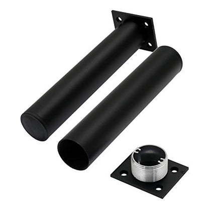 4-Pack Adjustable Aluminum Alloy Furniture Legs 8" Height Black - color: Black, size: 8 Inch