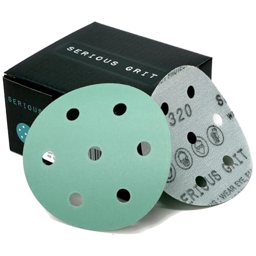 7-Hole 3.5-Inch / 90mm Sanding Discs for Festool RO 90 Rotex by Serious Grit - size: 320 Grit