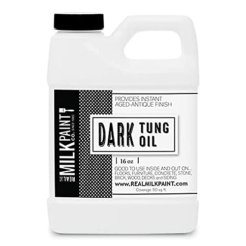 Real Milk Paint, Dark Tung Oil for Wood Finishing, Cutting Boards, Outdoor Furniture, Butcher Blocks, Wood Flooring, Food Grade, Waterproof, 16 oz - size: 16 Ounce (Pack of 1)