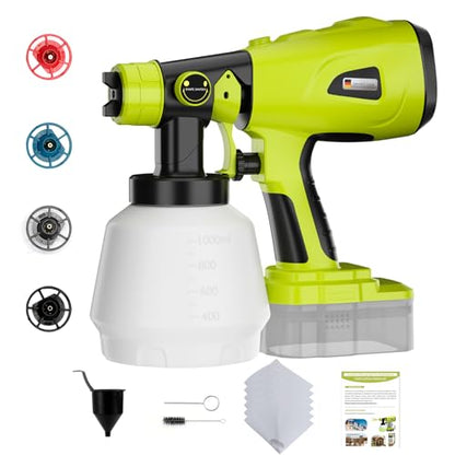 Paint Sprayer for Ryobi One+ 18V Battery w/1000ML Large Container