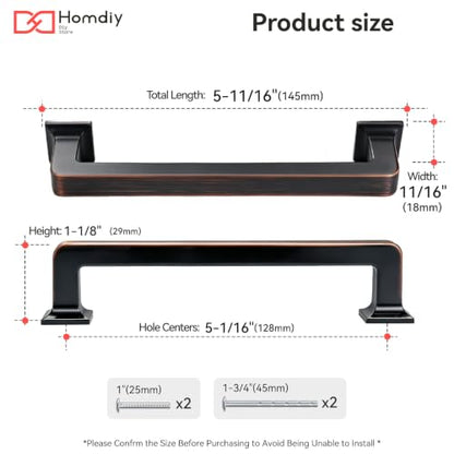 homdiy 30 Pack 5 Inch Oil Rubbed Bronze Cabinet Pulls, Solid Zinc Alloy - color: Oil Rubbed Bronze, size: 5-1/16" Hole Center
