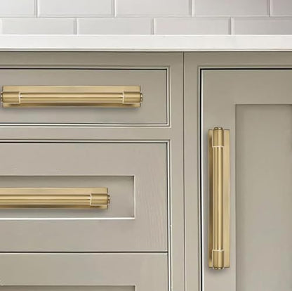 khtumeware 5 Pack 12 Inch(305 mm) Center to Center Brushed Gold Cabinet Pull Backplate with Base Plate Zinc Solid Brushed Brass Kitchen Cabinet Handles Drawer Pulls Cabinet Hardware - color: Brushed Brass, size: 12"(305mm) Hole Center