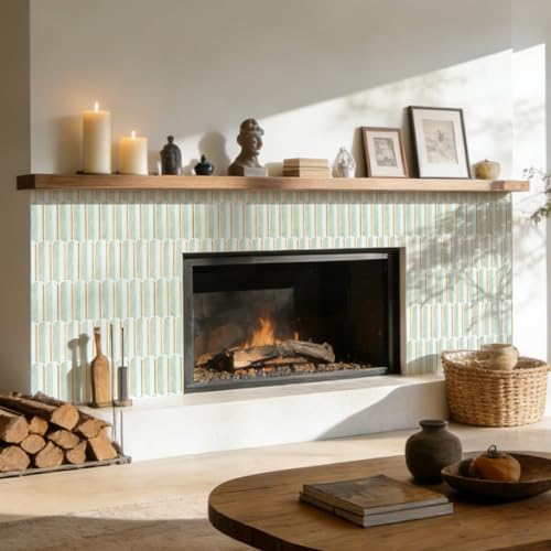 Art3d Arrowhead Design Peel and Stick Backsplash, 10-Pack, Gray & White - color: Dolomite Gray & White With Light Gold