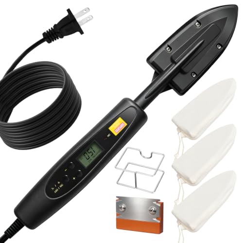 Edge Banding Iron, Adjustable 95-482℉ (35-250℃), with Trimmer&6.56 Ft Power Cord and Metal Support, Precision Temperature Control, Suitable for Edge Banding, Covering Airplane Models, Sealing Iron