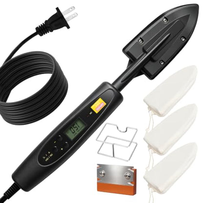 Edge Banding Iron, Adjustable 95-482℉ (35-250℃), with Trimmer&6.56 Ft Power Cord and Metal Support, Precision Temperature Control, Suitable for Edge Banding, Covering Airplane Models, Sealing Iron