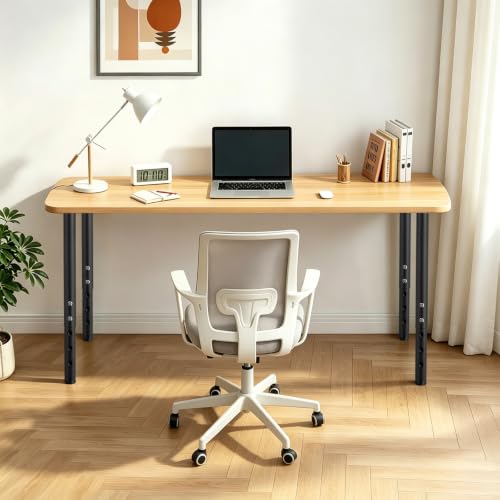 Jahof Adjustable Table Legs 22-36 inch (55-90 cm), Ø42/38 mm (4, Black) - color: Black