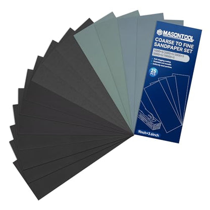 Fine Wet Dry Sandpaper, 25 Piece, 1000 2000 3000 5000 7000 Grit - size: 25PCS/1000-7000Grit
