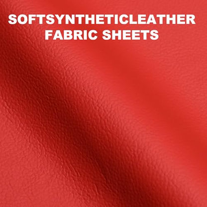 Faux Leather, Marine Vinyl PVC Leather for DIY Upholstery, Sofa Car Boat Seat Repair, Waterproof & Easy to Clean, Red (1 FT 55x12 Inch) - color: Red, size: 1Ft (55x12inch)