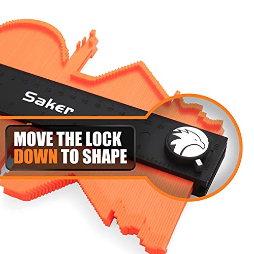 Saker Contour Gauge Profile Tool Set,Unlimited Connection 2PCS and Pencil - style: 2 Pieces Unlimited Connection Set