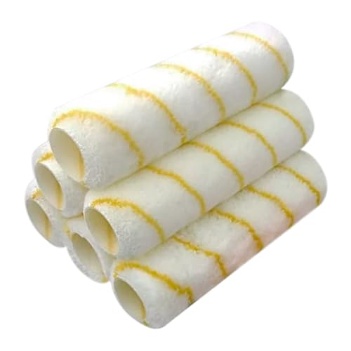 Pro Grade Paint Roller Covers, 9 Inch, 1/2 Inch Microfiber Nap, 6 Pack