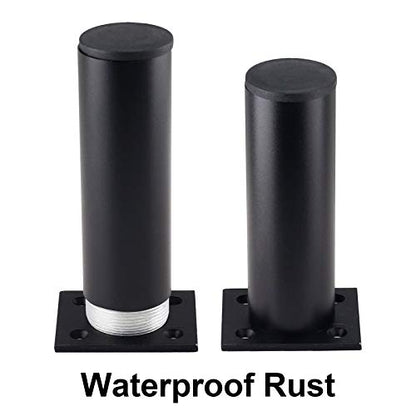 4-Pack Adjustable Aluminum Alloy Furniture Legs 4.7" Height Black - color: Black, size: 4.7 Inch