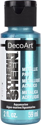 DecoArt Extreme Sheen Paint -Aquamarine, 2 Fl Oz (Pack of 1) - color: Aquamarine, size: 2 Fl Oz (Pack of 1)