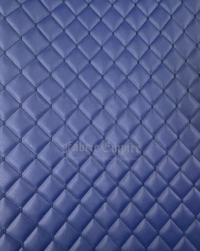 Vinyl Quilted Foam Fabric with 3/8" Foam Backing Upholstery / 52" Wide/Sold by The Yard/FABRIC EMPIRE (Blue, Diamond 2" x 3") - color: Blue, size: Diamond 2" x 3"