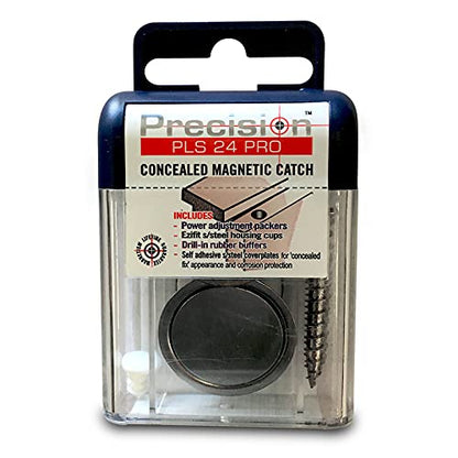 PLS 24 PRO Concealed Magnetic Catch for Light to Heavy Duty Doors with Thickness Greater Than 30 mm (1.18"), Pack of 2
