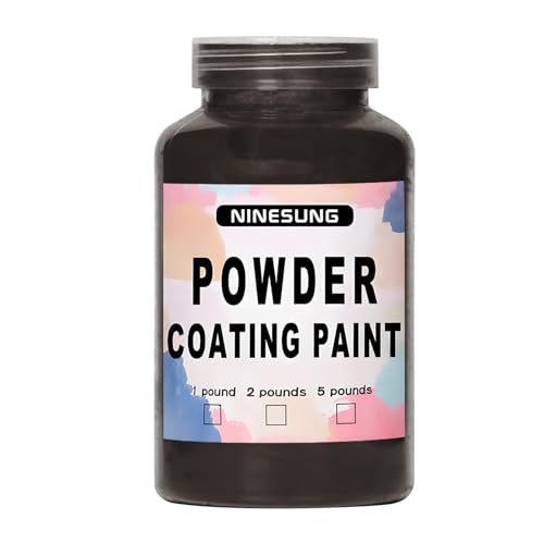 Powder Coating Paint for Metal Surfaces | Car Paint | Building Materials | Powder Paint for Steel Structures, Factories, Buildings, Playgrounds, Gardens (Black, 4 Ounces) - color: Black, size: 4 Ounce (Pack of 1)