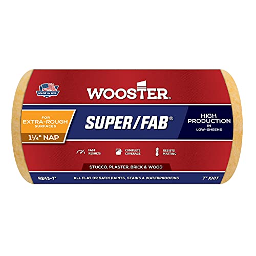 Wooster Brush R243-7 Super/Fab Roller Cover, 1-1/4-Inch Nap, 7-Inch - size: 7"