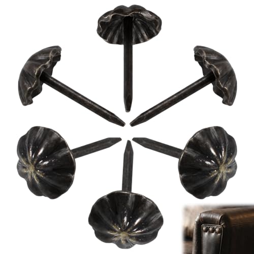 150Pcs Upholstery Tacks for Furniture, Antique Furniture Tacks Cute Thumb Tack for Sofa, Chair, Home Decor, Dark Antique Brass