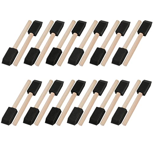 Mister Rui 24 Pack 1 Inch Foam Paint Brushes for Painting and Cleaning - color: Foam Brush Set | Pack of 24