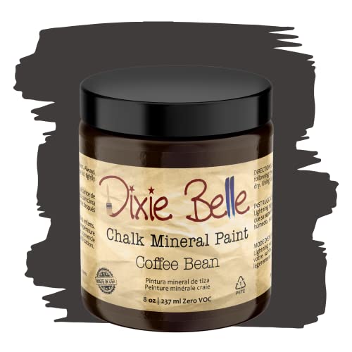 Dixie Belle Paint Company Chalk Mineral Paint - Coffee Bean (8oz) - color: Coffee Bean, size: 8 Fl Oz (Pack of 1)