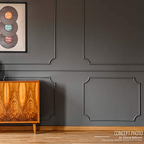 Ekena Millwork PNL08X16AS-02 8"W x 16"H x 1/2"P Ashford Molded Scalloped Wainscot Wall Panel - size: 8-in. W x 16-in. H