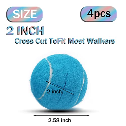 Precut Tennis Balls for Walker and Furniture Legs,4 Pack - color: Blue, size: 4 Pack