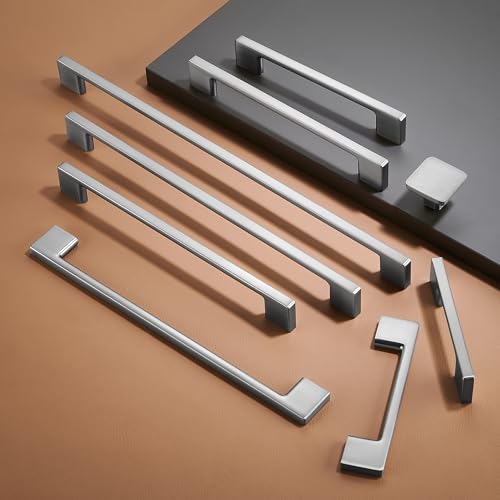 TUNNY 10 Pack Classic Cabinet Knobs-Brushed Nickel Single Hole Furniture Hardware Knob for Kitchen Cabinet Bedroom Dresser Furniture Hardware Cabinet Pulls - color: Brushed Nickel, size: Single Hole