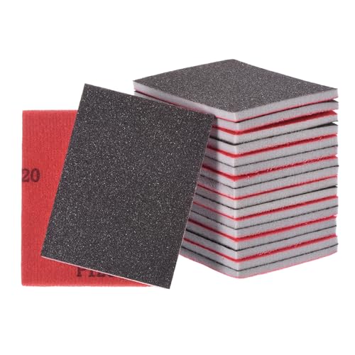 18Pcs 120Grit Sanding Sponges, 4x2.8In Hook & Loop Black - size: 120 Grit