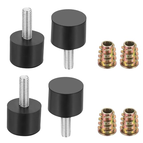 uxcell 4Pcs M6 x 17mm Thread Adjustable Furniture Levelers, 20x33mm Furniture Leveling Feet Screws in Threaded Glide Leveling Floor Protector for Table Chair Cabinet Legs - size: M6 x 17mm Thread, 20x33mm